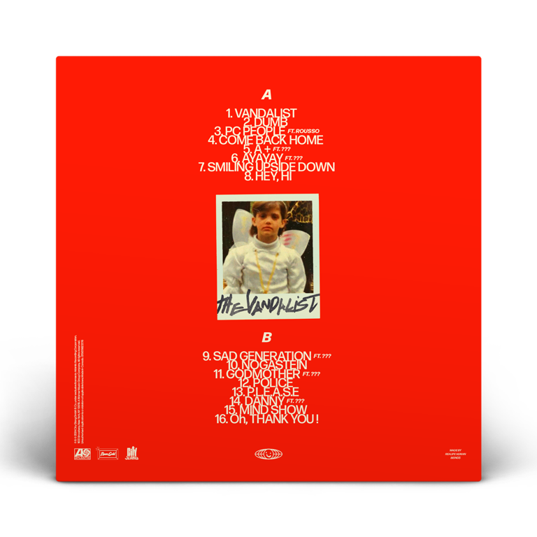 THE VANDALIST CLEAR VINYL *WEB SHOP EXCLUSIVE* (PRE-ORDER!)